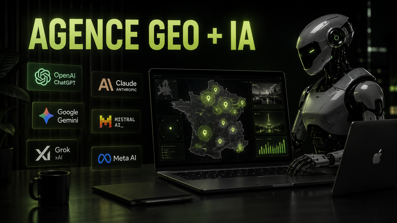 Illustration d’un dispositif d’observation GEO sur plusieurs moteurs d’intelligence artificielle